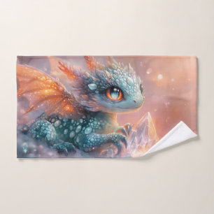 Bébé Dragon Adorable avec Gemme de Cristal : Art F