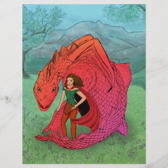 Bébé dragon rouge (Devant)