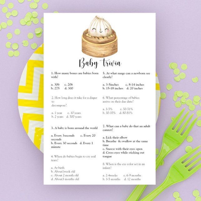 Bébé dumpling shower Bébé Quiz (Créateur téléchargé)