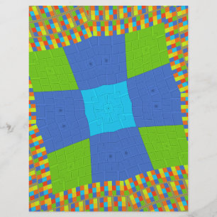 Bébé éco vert Carreaux Bleu cyan