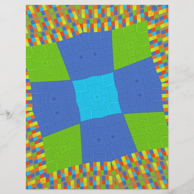 Bébé éco vert Carreaux Bleu cyan (Devant)