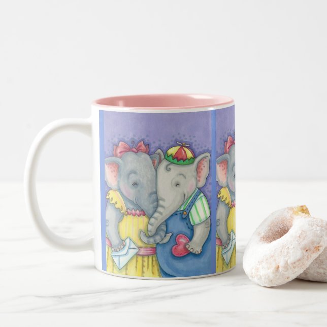 BÉBÉ ELEPHANT SWEETHEART MUG (Avec donut)