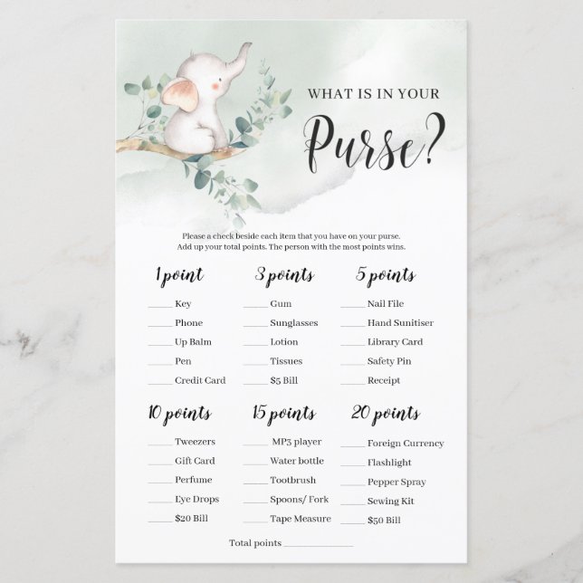 Bébé éléphant vert ce qui est dans votre jeu de bo (Devant)