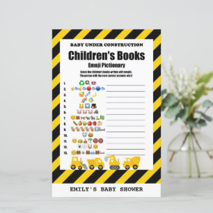 Bébé en construction Baby shower Jeu IMPRIMÉ