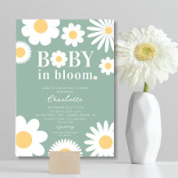 Bébé en fleur Baby shower Invitation