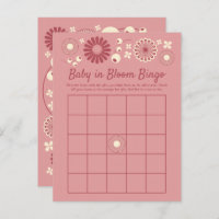 Bébé en Fleur Douche Bingo Cartes de jeu