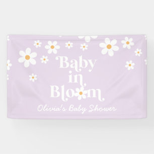Bébé en Fleur Lilac Daisy boho douche Bannière