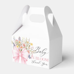 Bébé en fleur rose Bow Baby showers Ballotins