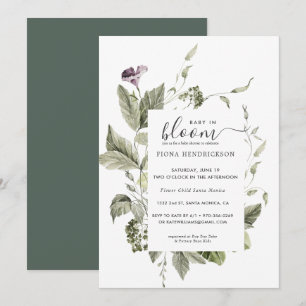 Bébé en fleurs Baby shower Floral de verdure