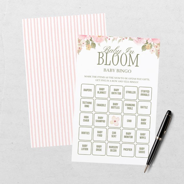 Bébé en fleurs Fête de bébé aux fleurs roses (Créateur téléchargé)