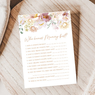 Bébé en fleurs florales Qui connaît maman meilleur