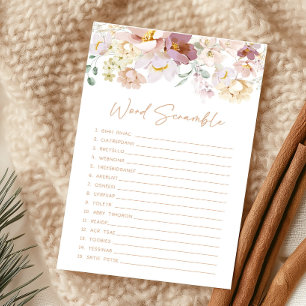 Bébé en fleurs Florals Word Scramble Jeu