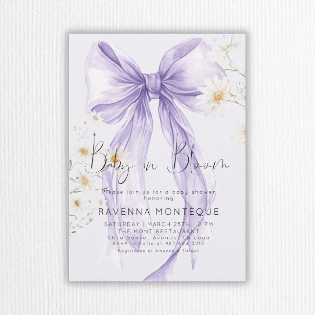 Bébé en fleurs : Invitation pour une baby shower a (Créateur téléchargé)