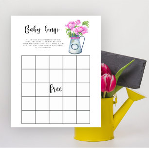 Bébé en fleurs ! Jeu de bingo pour baby shower