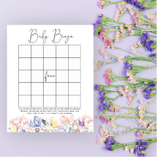 Bébé en fleurs Jeu de bingo pour baby shower
