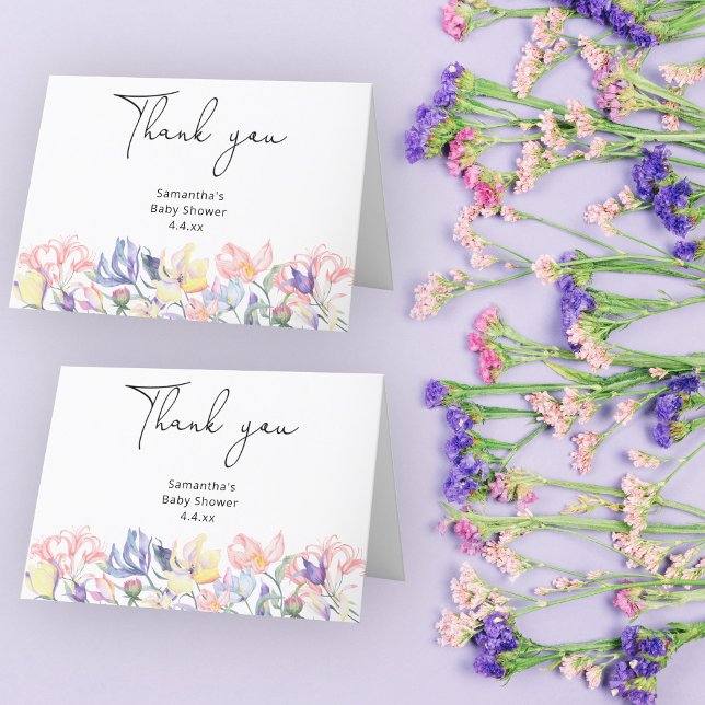 Bébé en fleurs merci pour la baby shower (Créateur téléchargé)