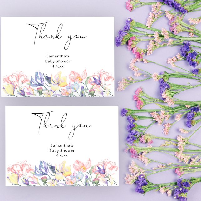 Bébé en fleurs merci pour la baby shower (Créateur téléchargé)