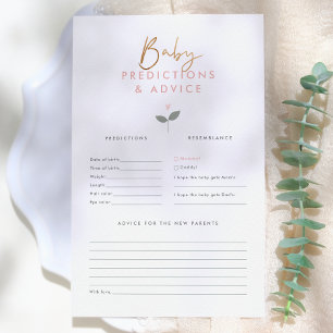 Bébé en fleurs Prédictions et conseils pour bébé