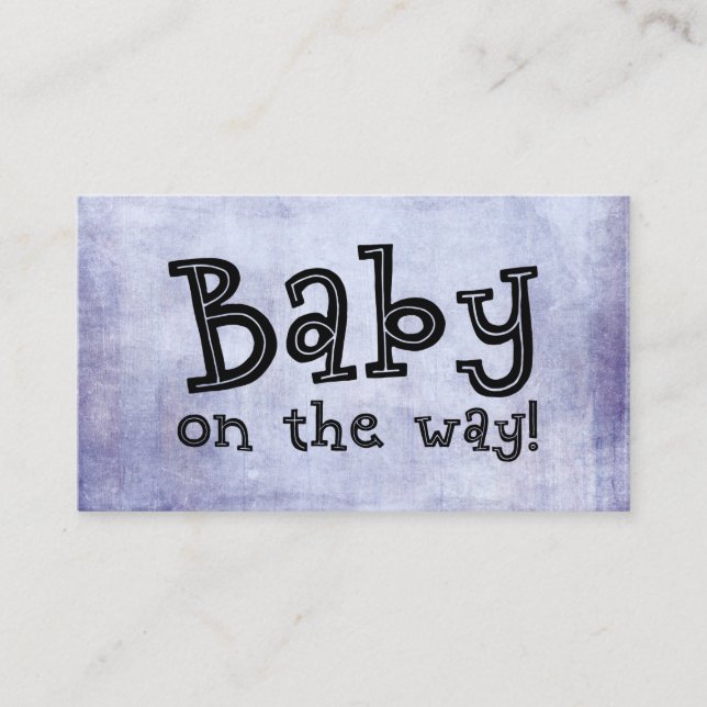 Bébé en route ! Grunge Purple Carte Cadeau (Devant)