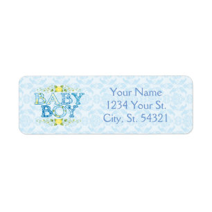 Bébé, étiquettes de adresse de baby shower