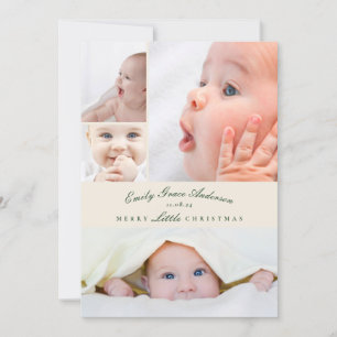 Bébé Faire-part 5 Collage Joyeux petit Noël