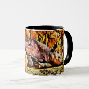 Bébé fatigué Rhino café Mug