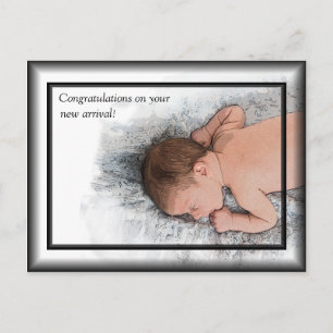 Bébé Félicitations Photo Carte Postale