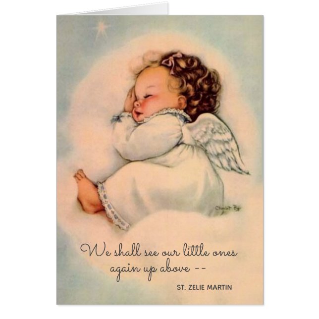 Bébé Fille Ange de la fausse couche Religieux (Devant)