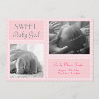 Bébé fille Faire-part