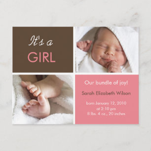 Bébé fille Faire-part
