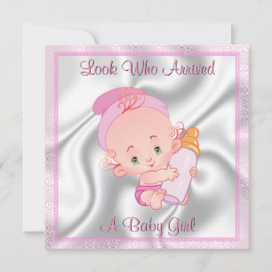 Bébé fille Faire-part de naissance