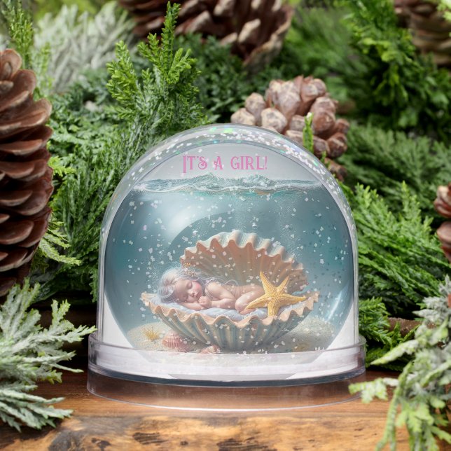 Bébé fille Faire-part de naissance (Hiver)