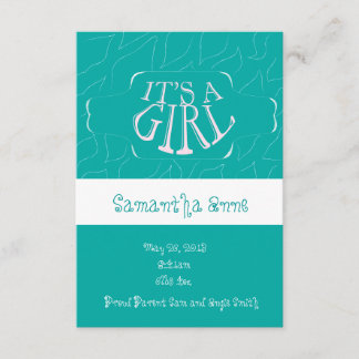 Bébé fille Faire-part de naissance