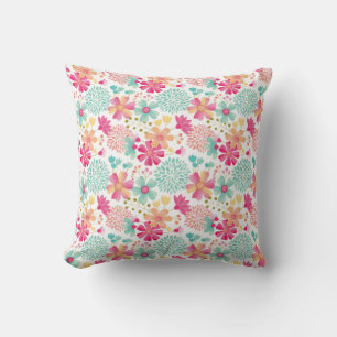 Bébé filles peint motif floral Coussin de pépinièr