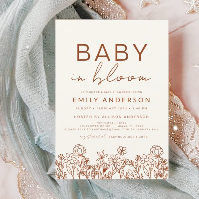Bébé Fleur sauvage budget dans le Baby shower en f (Créateur téléchargé)