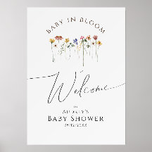 Bébé Fleur sauvage coloré dans l'Affiche de bienve