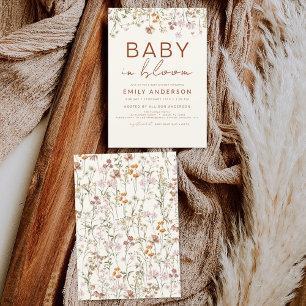 Bébé Fleur Sauvage en Fleur Fête de Naissance en T