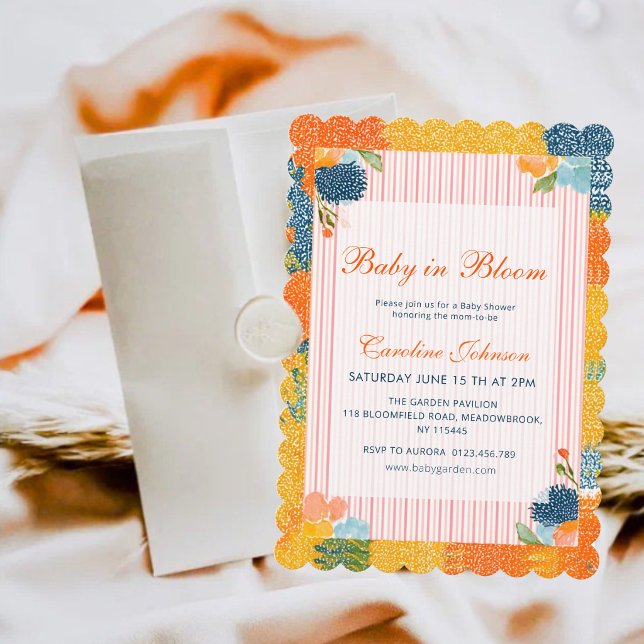 Bébé Fleur Sauvage en Fleur Invitation Baby Shower (Créateur téléchargé)