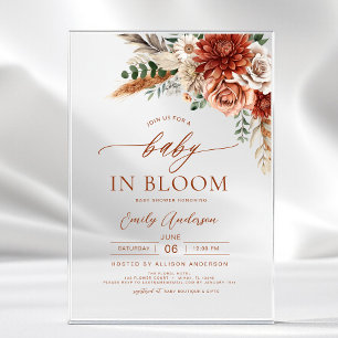 Bébé Fleur Sauvage en Fleur Invitation pour Baby S