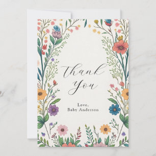 Bébé fleur sauvage en Fleur Merci plat