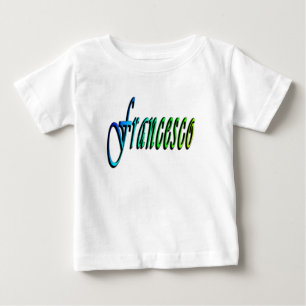 Bébé Francesco, Nom, Logo, T-shirt blanc pour garçons