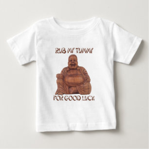 Bébé FROTTEZ MON VENTRE POUR le T-shirt de BONNE CHANCE
