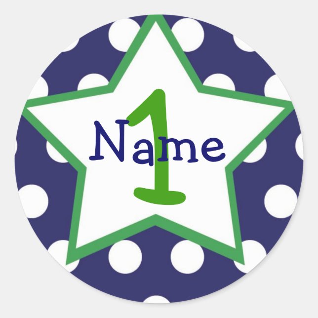 Bébé Garçon 1er Anniversaire Sticker (Devant)