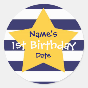 Bébé Garçon 1er Anniversaire Sticker