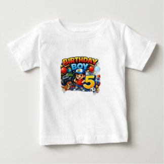 Bébé Garçon d'anniversaire 5 T-Shirt pour tout-petit –