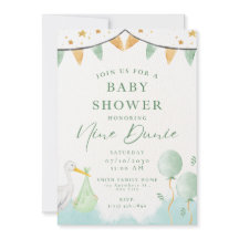 bébé garçon douche invitation ballon animal