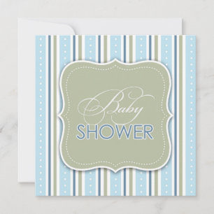 Bébé garçon douche plat Invitation