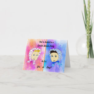 Bébé Genre Reveal Party Invitation