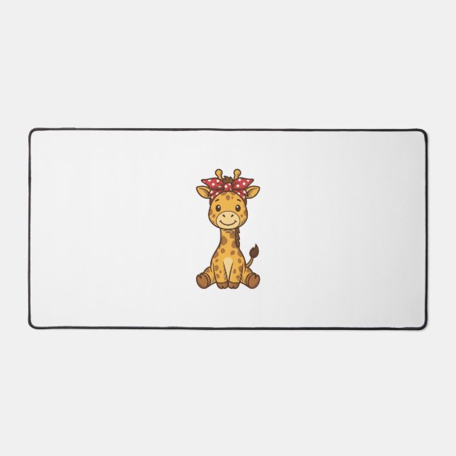 Bébé girafe mignon avec noeud papillon design vect (Recto)