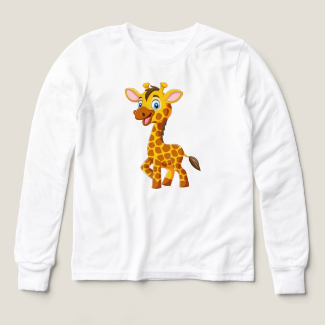 Bébé girafe mignon souriant dessin animé-35280 (Motif recto)